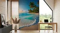 Idyllic Turquoise Water Palm Beach Mural