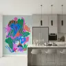 Contemporary Abstract Floral Garden Wall Mural 5