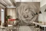 Elegant Sepia Rose Petal Wall Mural 3