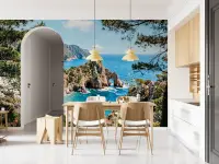 Azure Coastline Archway Scenic Wall Mural