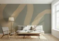 Modern Abstract Flowing Curves Wall Mural
