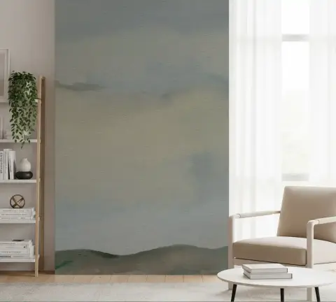 Misty Mountain Landscape Wall Mural