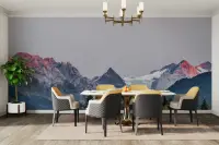 Dramatic Mountain Range Scenic Wall Mural