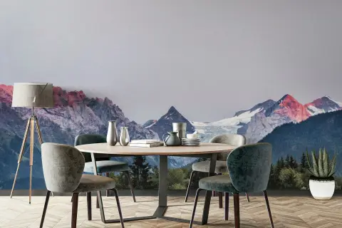 Dramatic Mountain Range Scenic Wall Mural