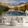 Majestic Autumn Mountain Lake Reflection Wall Mural 5
