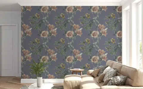 Vintage Botanical Bloom Wallpaper