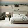 Misty Shoreline Driftwood Seascape Wall Mural 2
