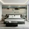 Misty Shoreline Driftwood Seascape Wall Mural 3