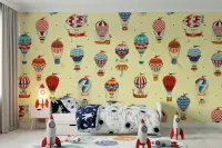 Whimsical Hot Air Balloon Adventure Wallpaper