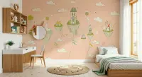 Whimsical Floating Islands Kids Room Wall Mural