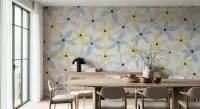 Pastel Abstract Floral Pattern Wall Mural