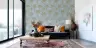 Dusty Blue Tropical Palm Tree Wall Mural 1