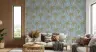 Dusty Blue Tropical Palm Tree Wall Mural 3