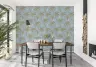 Dusty Blue Tropical Palm Tree Wall Mural 5
