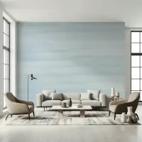 Gentle Blue Watercolor Stripe Wall Mural