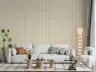Muted Beige and Sage Vertical Stripe Wallpaper 3