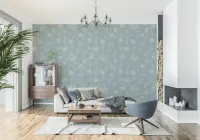 Delicate Cream Floral Pattern Wallpaper Mural