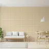 Warm Beige Gingham Check Pattern Wallpaper 4