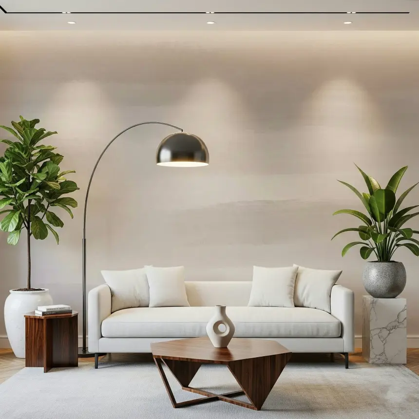 Soft Taupe Brushstrokes Wall Mural - 2753525