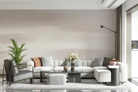 Subtle Beige Brushstroke Texture Wall Mural