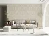 Elegant Cream Abstract Geometric Pattern Wallpaper 3