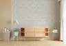 Elegant Cream Abstract Geometric Pattern Wallpaper 4