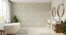 Elegant Cream Abstract Geometric Pattern Wallpaper 1