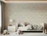 Elegant Cream Abstract Geometric Pattern Wallpaper 5