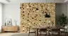 Ochre Maroon Terrazzo Fragment Wallpaper Mural 2