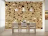 Ochre Maroon Terrazzo Fragment Wallpaper Mural 3