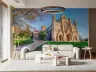 Historic European Abbey Landscape Wall Mural 2