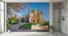Historic European Abbey Landscape Wall Mural 4