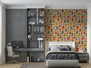 Contemporary Abstract Geometric Pattern Wallpaper
