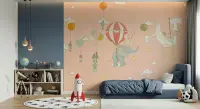 Whimsical Sky Adventure Kids Wallpaper Mural