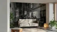 European Street Cafe Wall Mural