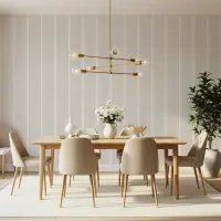 Modern Minimalist Striped Dot Pattern Wallpaper