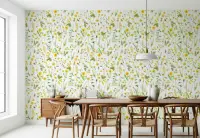 Cheerful Yellow Wildflower Wall Mural