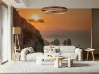 Coastal Sunset Cliffs Scenic Wall Mural