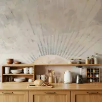 Abstract Sunrise Radiance Wall Mural