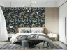 Elegant Gold Peacock and Floral Navy Wallpaper 4