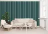 Modern Teal Vertical Stripe Wallpaper 1