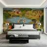 Traditional Krishna Leela Scenic Wall Mural 4