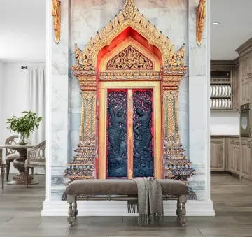 Ornate Temple Doorway Wall Mural