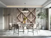Art Deco Botanical Motif Pattern Wallpaper
