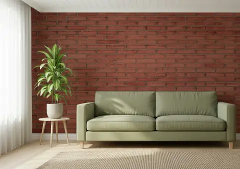 Authentic Terracotta Brick Texture Wallpaper