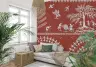 Warli Folk Art Terracotta Village Life Wall Mural 5