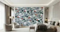 Contemporary Multicolor Terrazzo Pattern Wall Mural