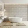 Textured Beige Brick Pattern Wall Mural 2