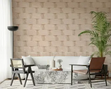 Elegant Textured Sandstone Block Wall Mural