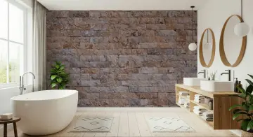 Rustic Stacked Stone Texture Wall Mural